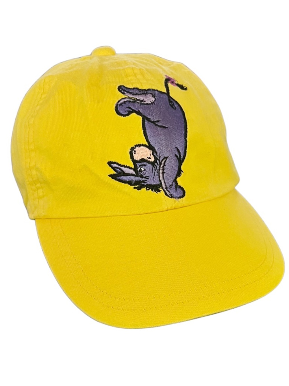 Disney Infant Eeyore Embroidered Yellow Baseball Cap Sz 6-12 Mo